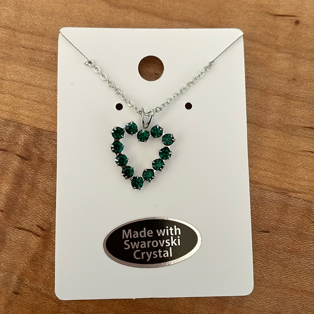 Emerald heart necklace
